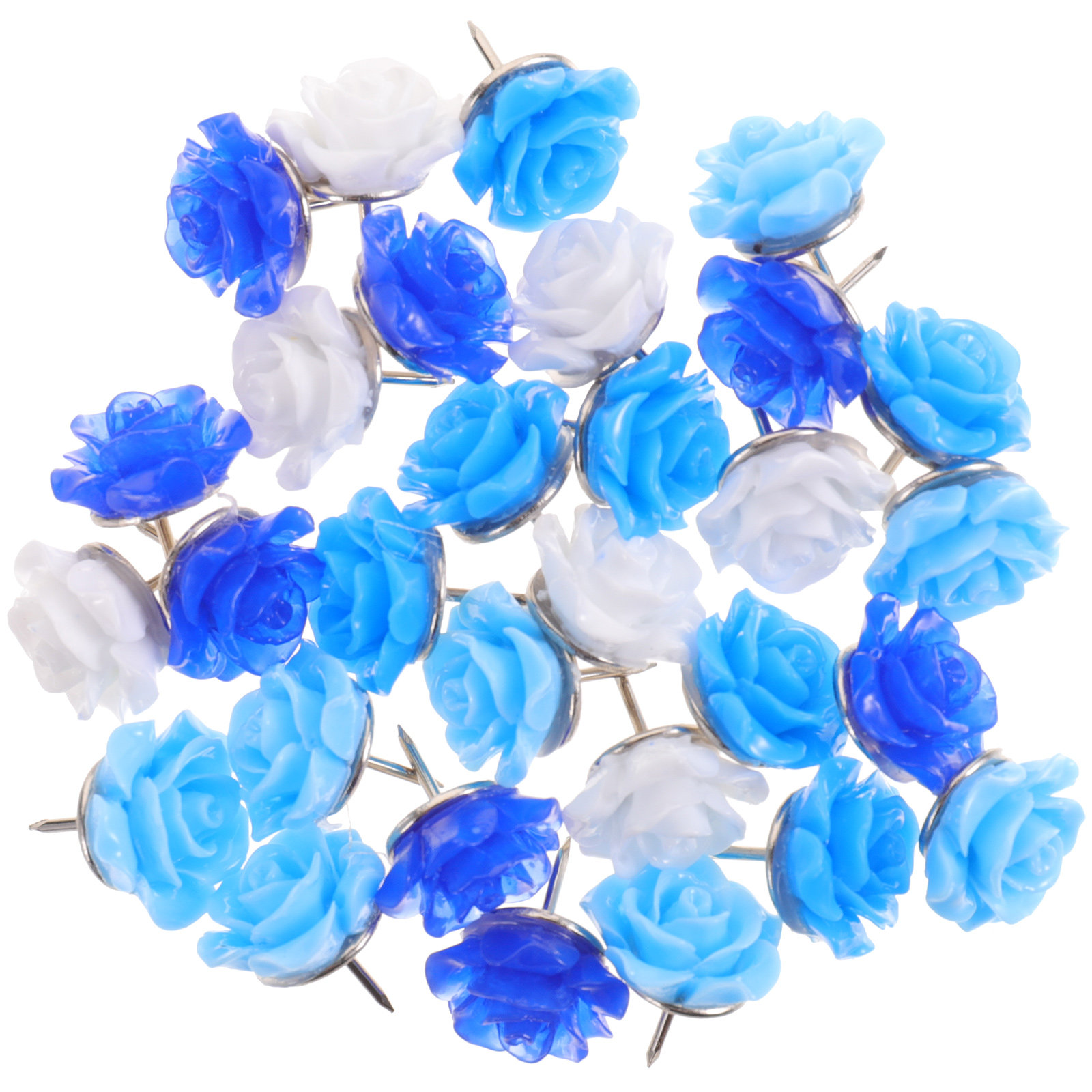Resin Art Using Flowers - 30 sztuk kolorowych pinezek w kształcie