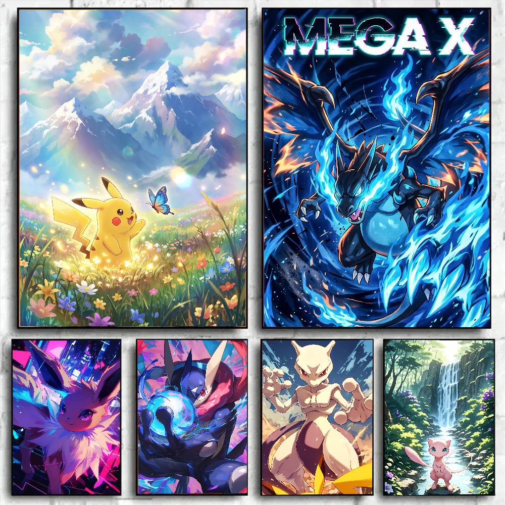 Resin Art Wall Decor - Plakat anime Pokemon Eevee HD, diamentowy