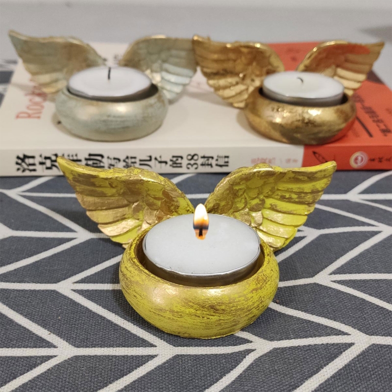 Resin Art Gift For Wedding - Angel Wings świecznik posąg żywicy dekoracja