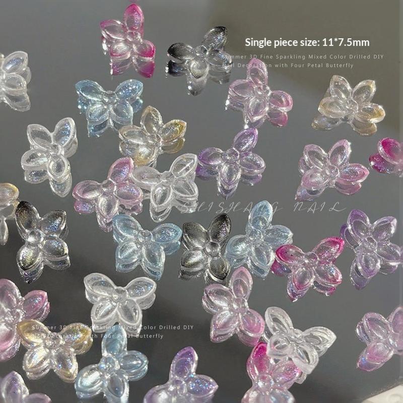 Resin Art Using Flowers - 30 sztuk trójwymiarowych błyszczących ozdób do