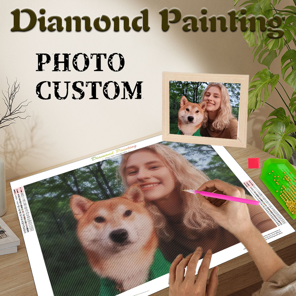 Resin Art Gift For Wedding - Obraz diamentowy PhotoCustom, twórz sztukę ścienną,