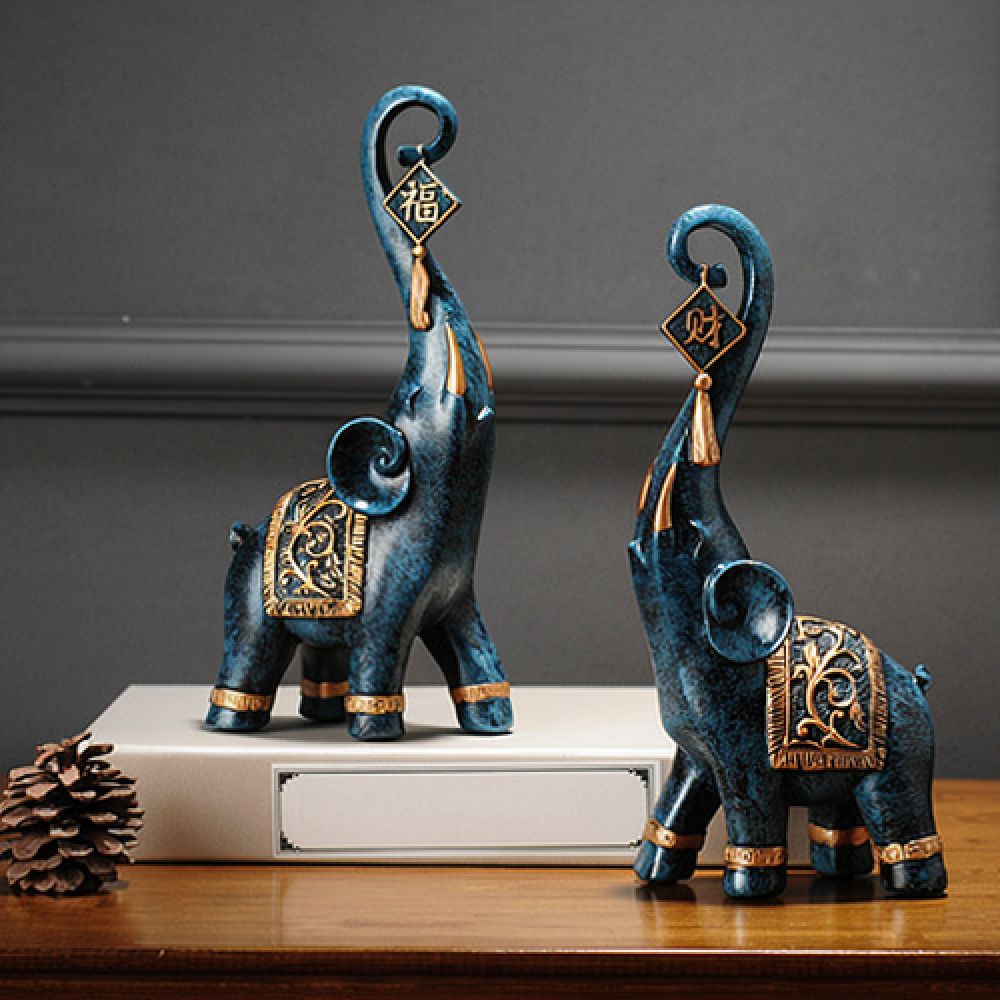 Resin Art Business - Abstrakcyjna figurka słonia z żywicy, dekoracyjna