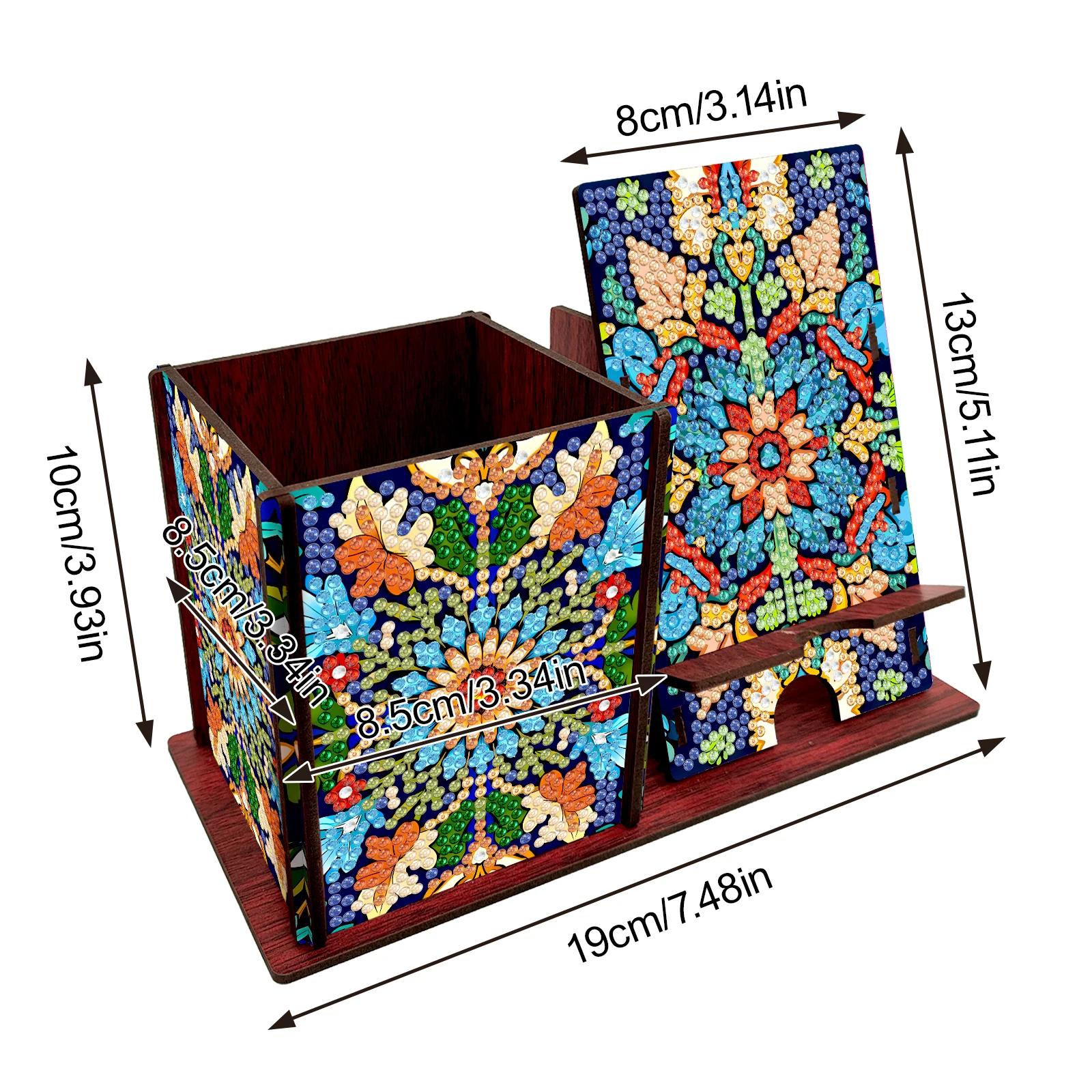 Resin Art And Wood - Drewniany organizer na biurko do diamond