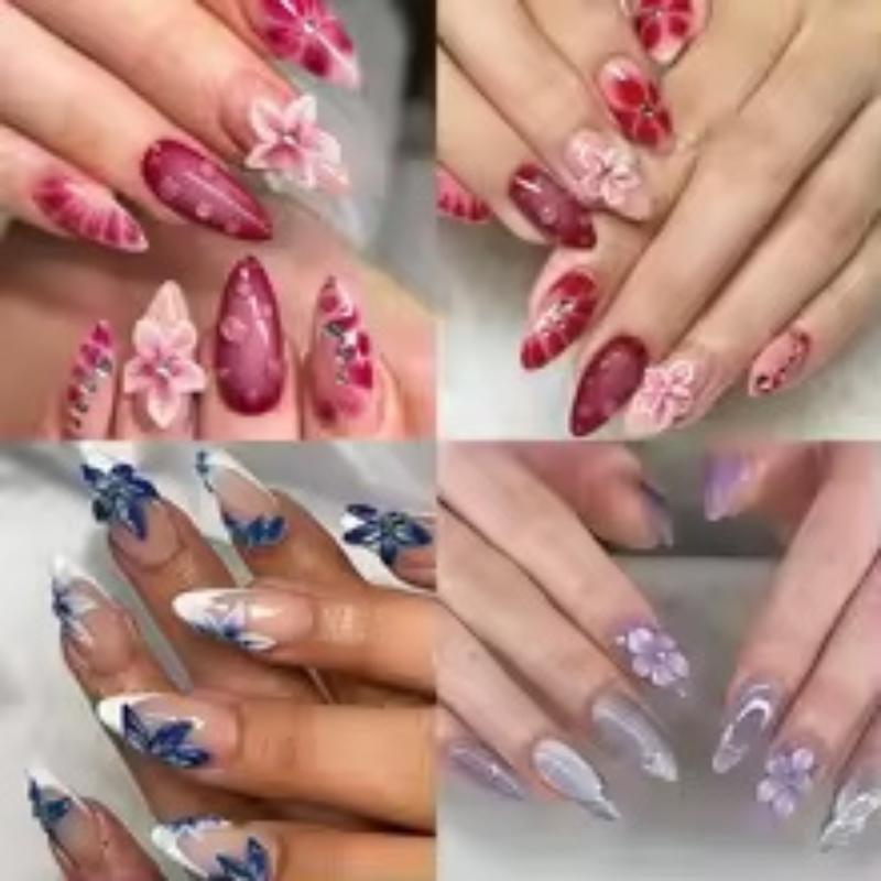 Resin Art Using Flowers - Silikonowa forma 3D do paznokci z