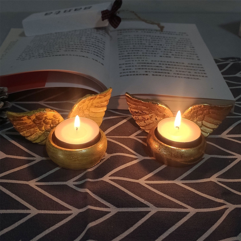 Angel Wings świecznik posąg ży – Resin Art Gift For Wedding recenzja i cena